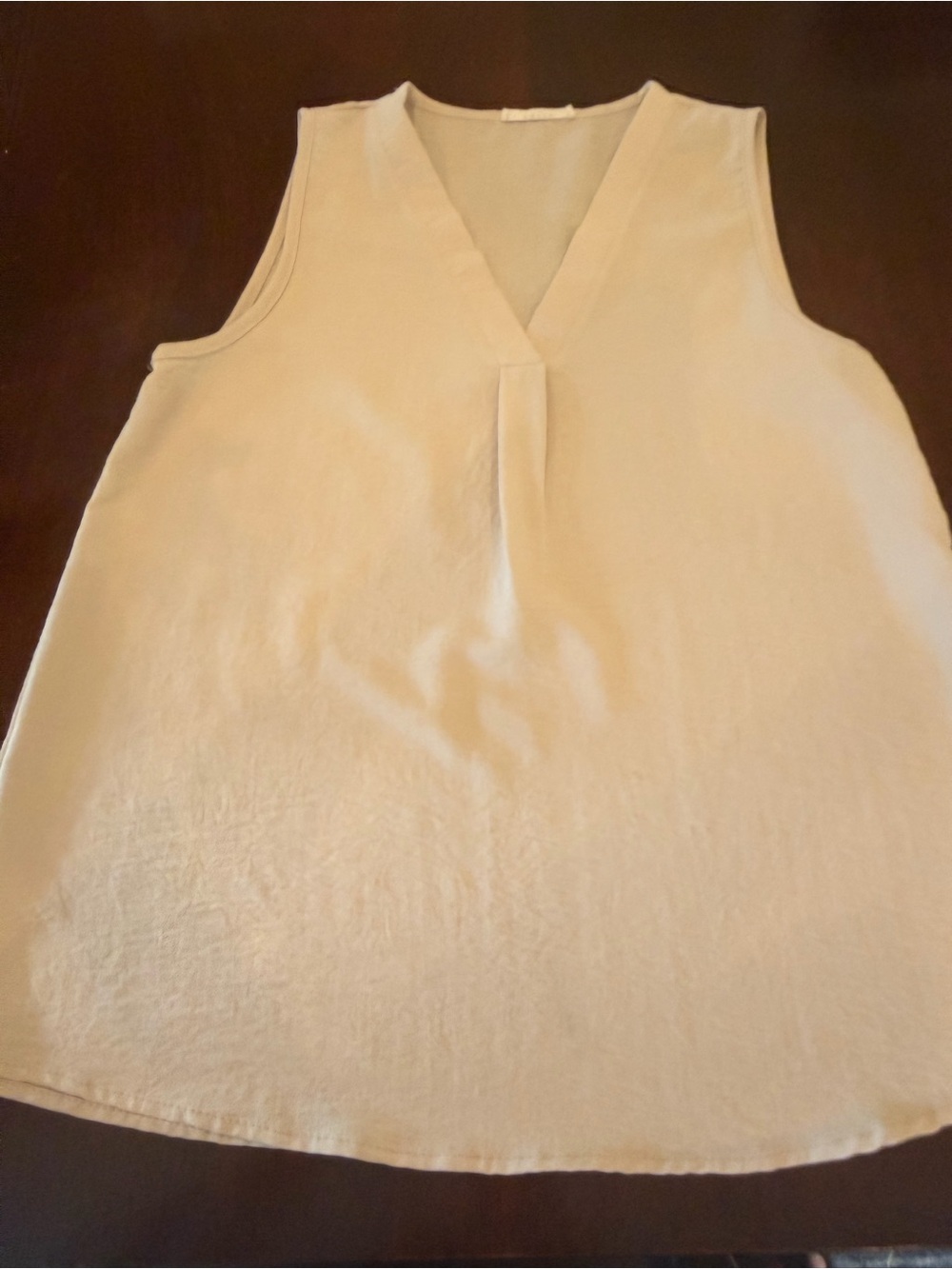 entro Soft V-Neck Sleeveless Camisole in Light Beige